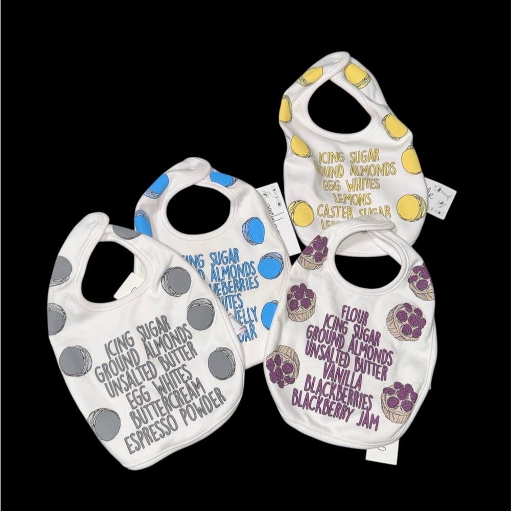 Everbloom 100% organic cotton Charming Baby Bib Set with Fun Prints
